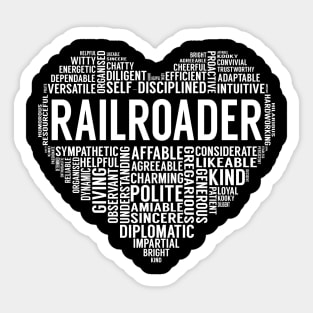 Railroader Heart Sticker